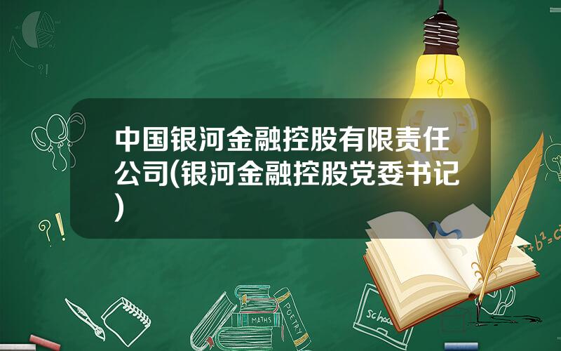 中国银河金融控股有限责任公司(银河金融控股党委书记)