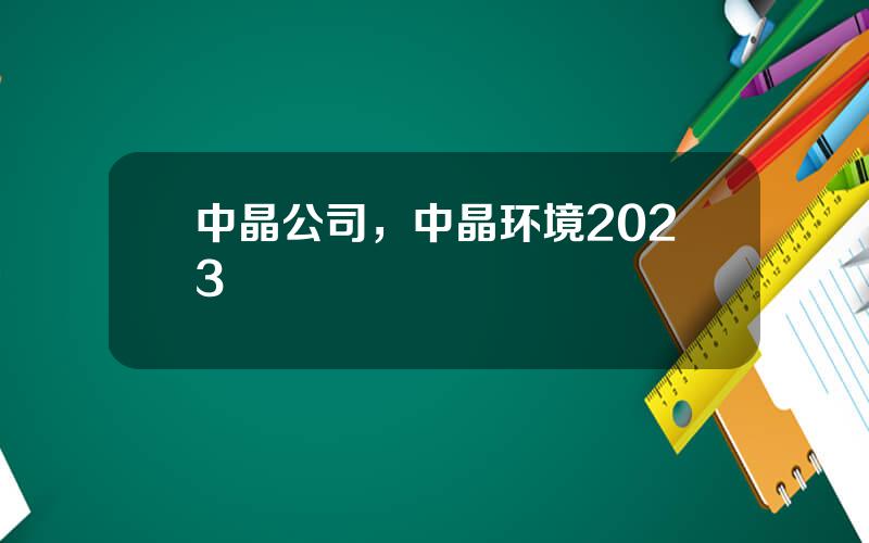 中晶公司，中晶环境2023