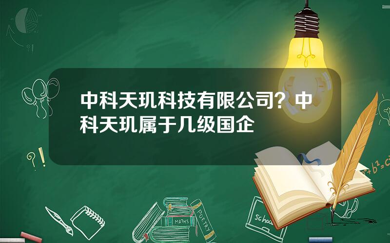 中科天玑科技有限公司？中科天玑属于几级国企