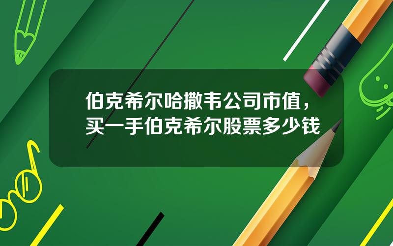 伯克希尔哈撒韦公司市值，买一手伯克希尔股票多少钱