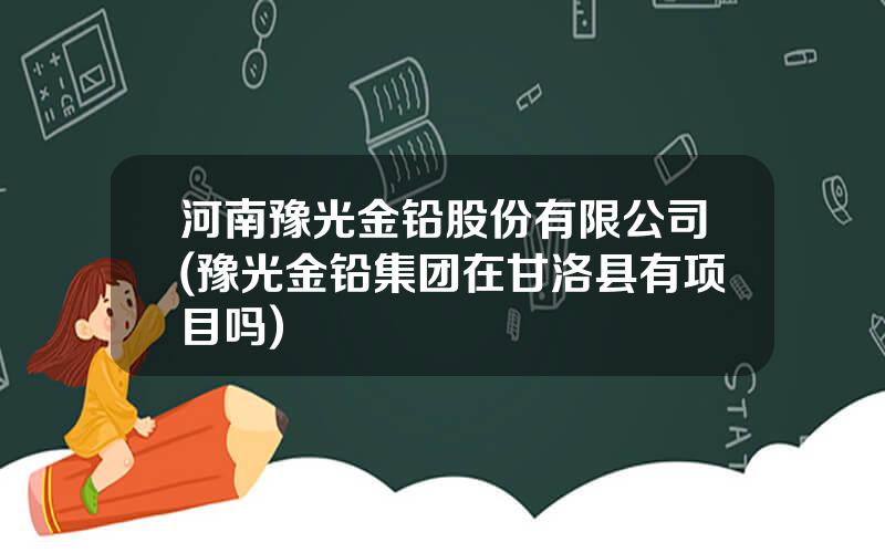 河南豫光金铅股份有限公司(豫光金铅集团在甘洛县有项目吗)